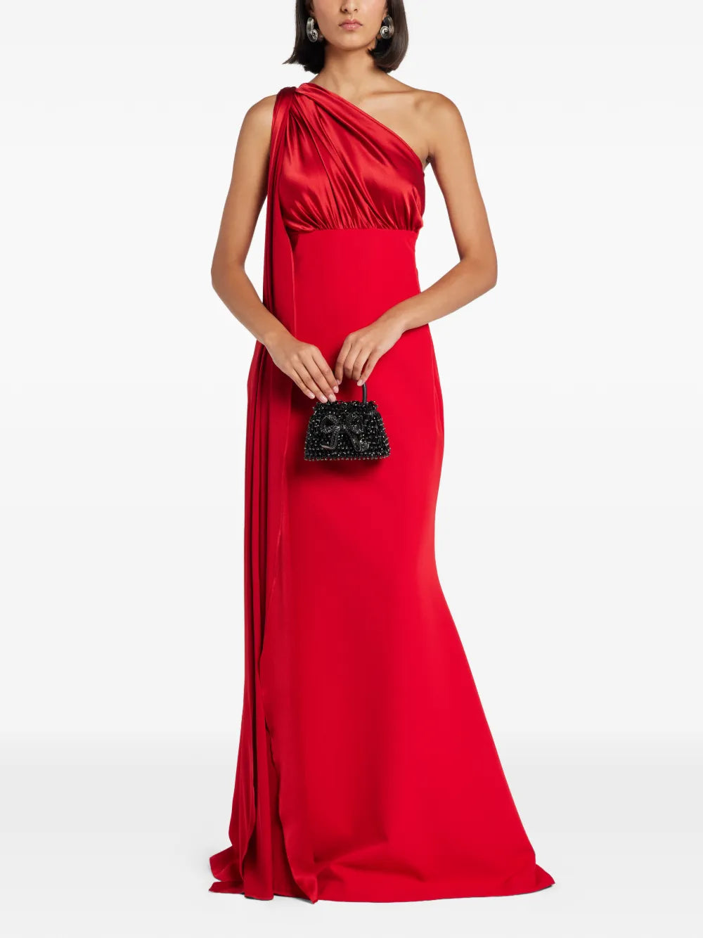 Rhea Costa One Shoulder Draped Dress