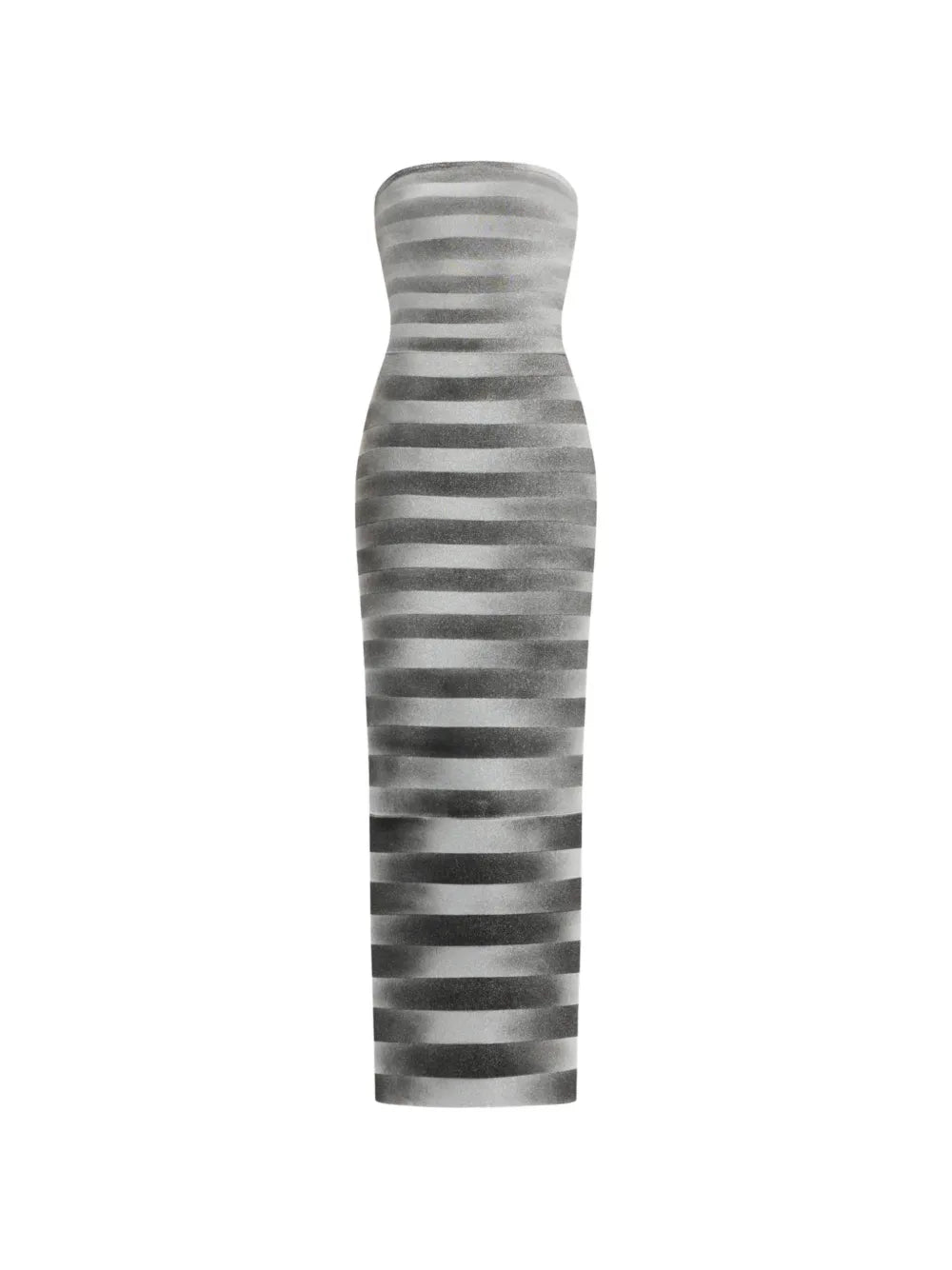 Herve Leger Striped Strapless Dress