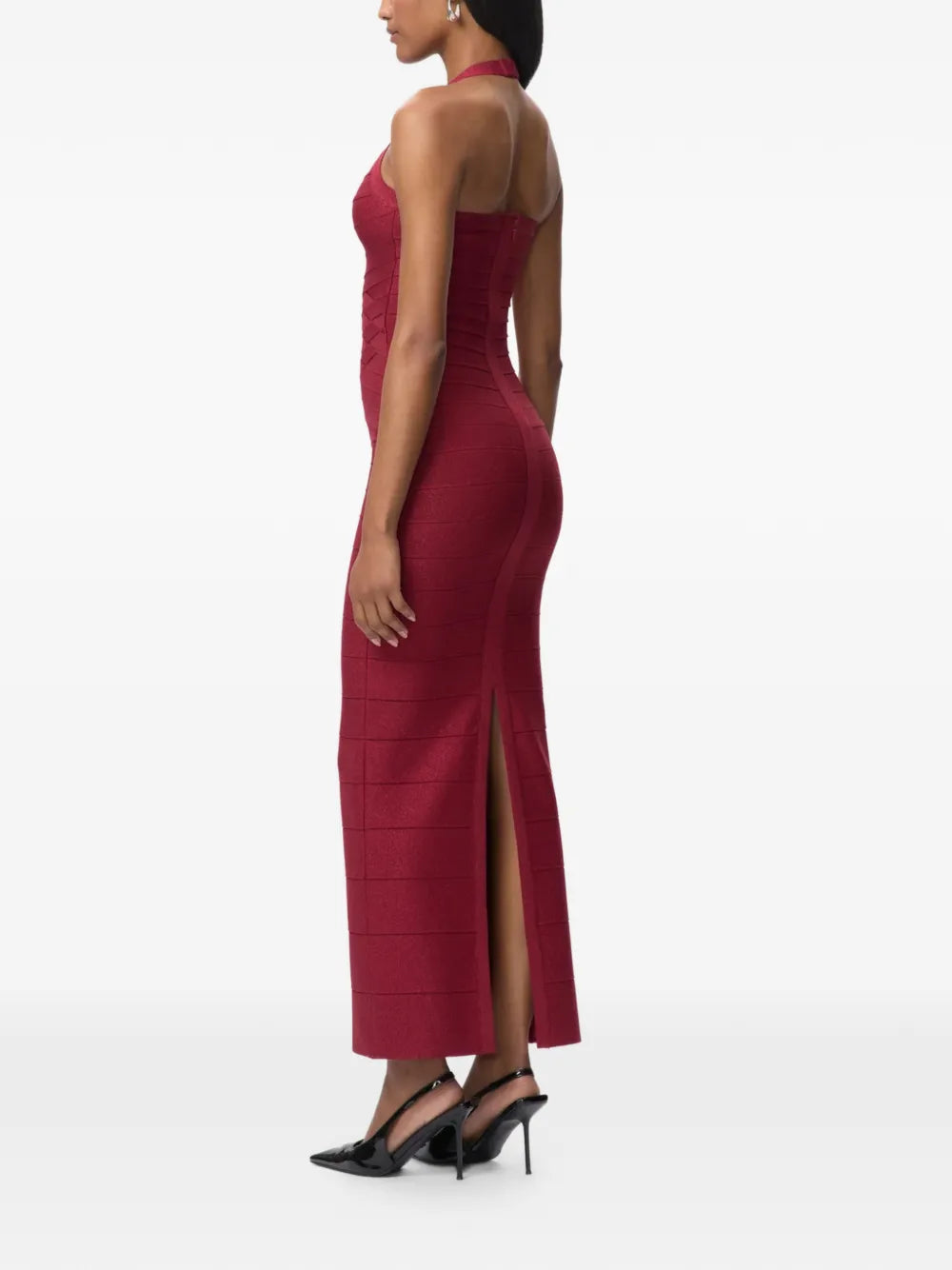 Herve Leger Criss Cross Halterneck Dress