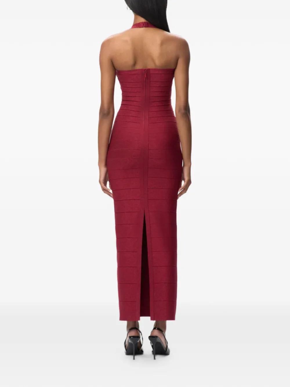 Herve Leger Criss Cross Halterneck Dress