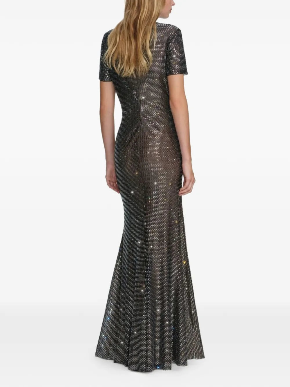 Self Portrait Short Sleeve Embellished Dress