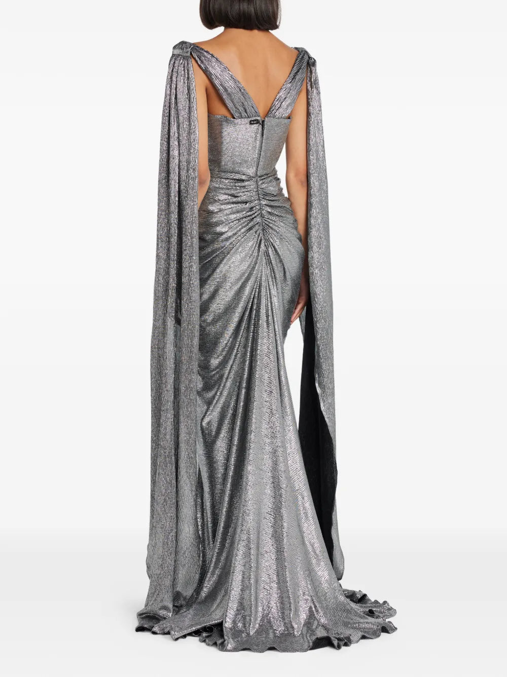 Rhea Costa V Neck Capelet Dress