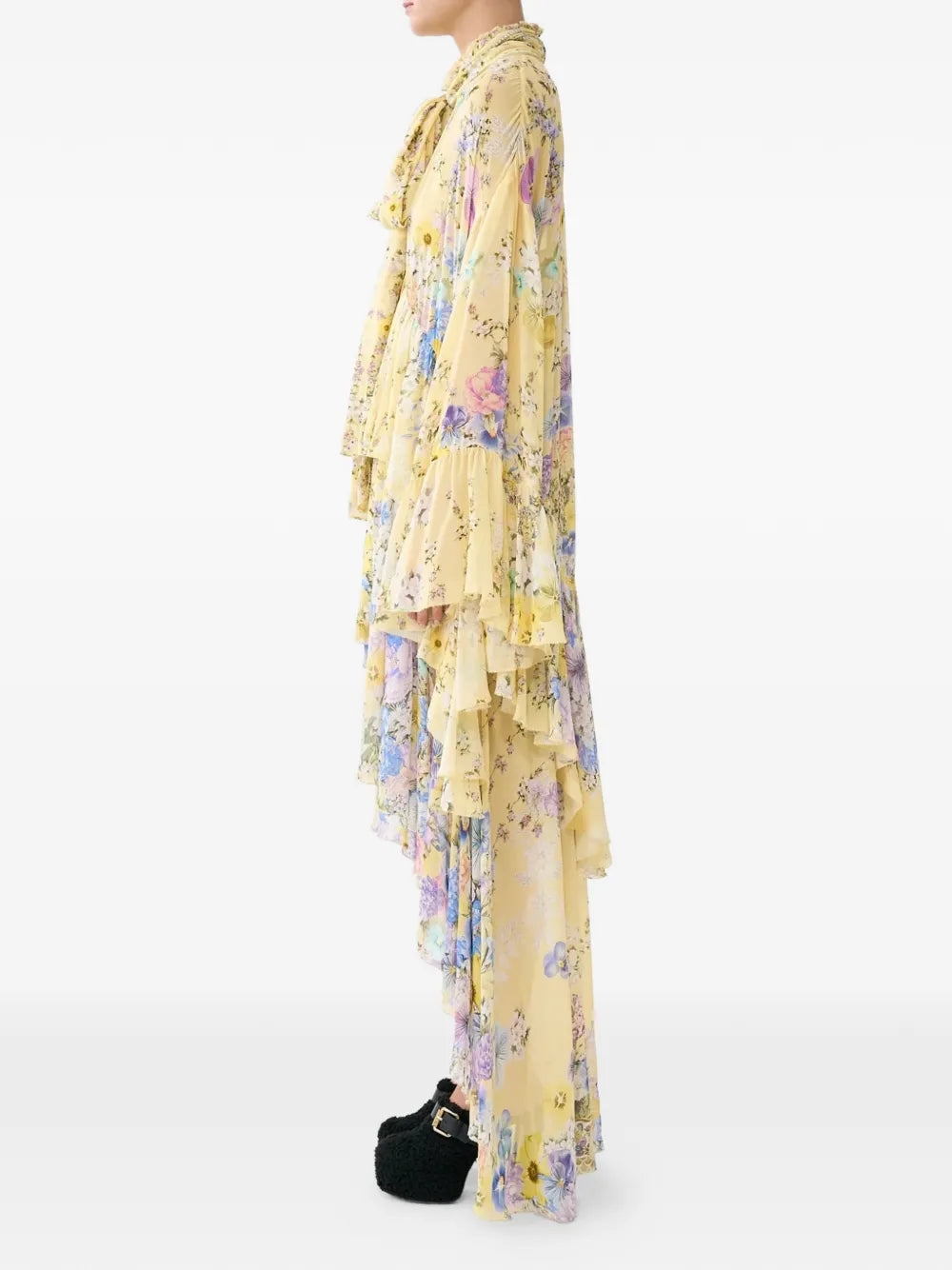 Camilla Ruffled Floral Print Dress