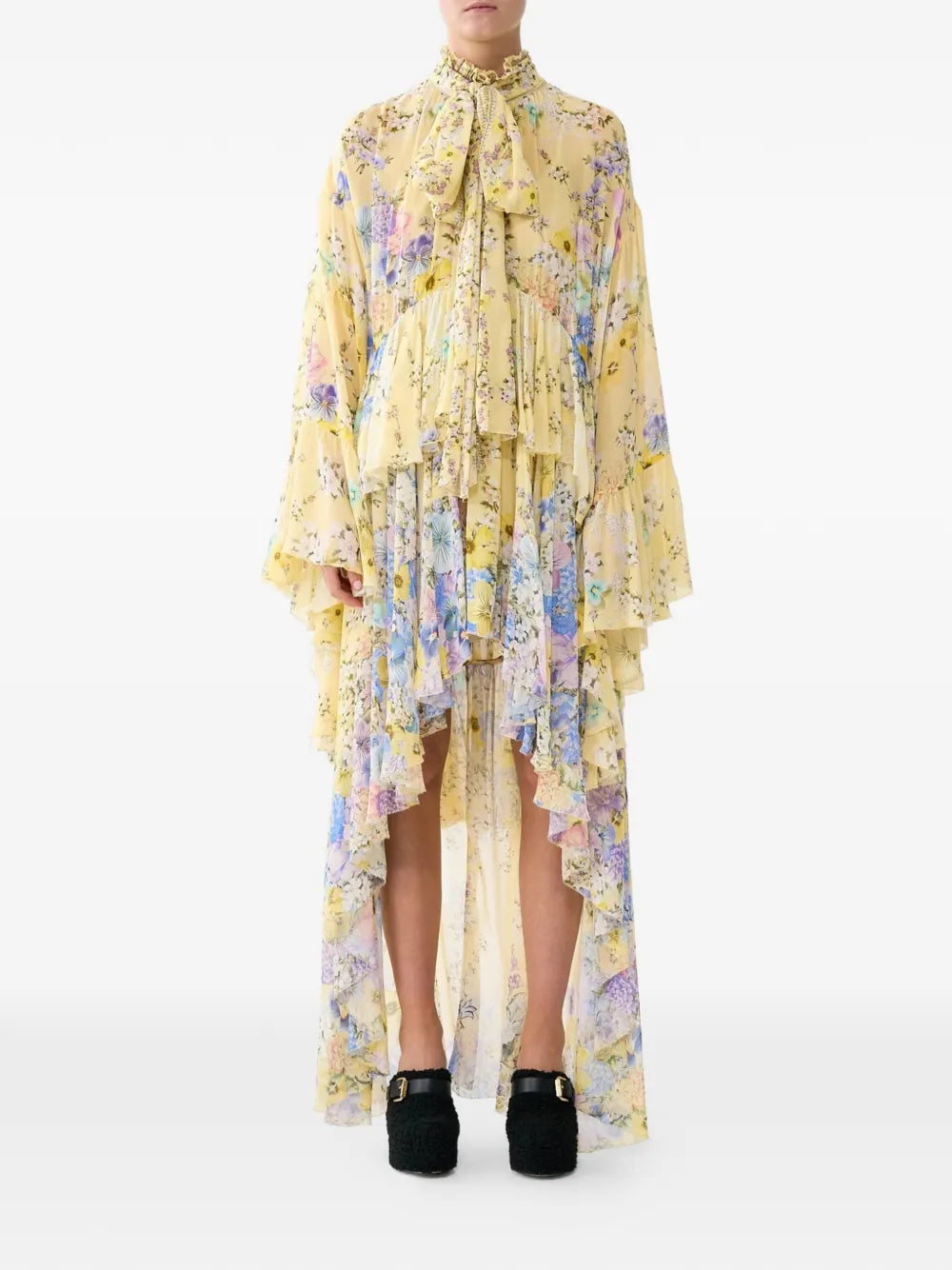 Camilla Ruffled Floral Print Dress