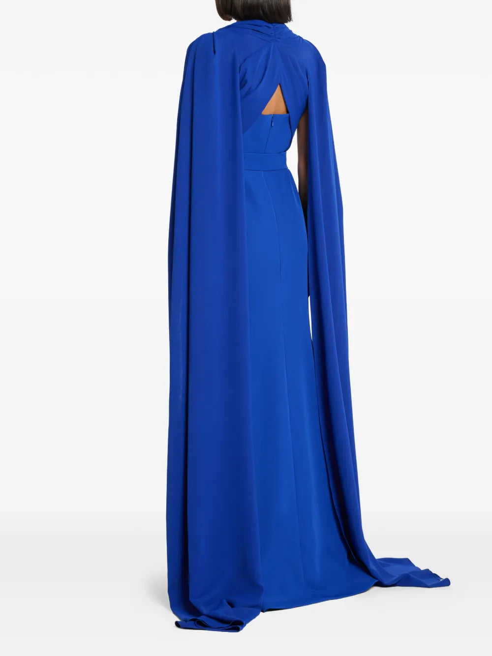 Rhea Costa V Neck Cape Dress