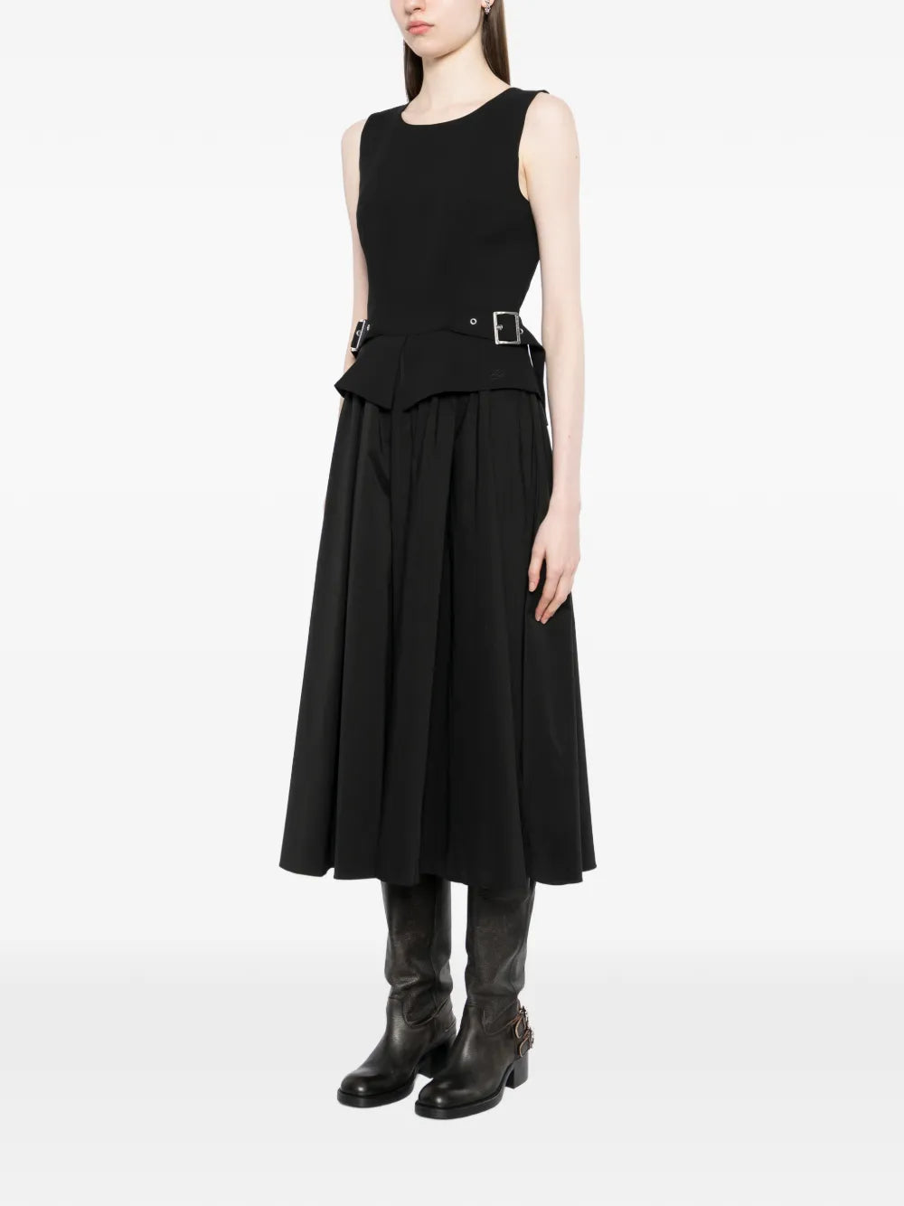 Karl Lagerfeld Belt Detail Midi Dress