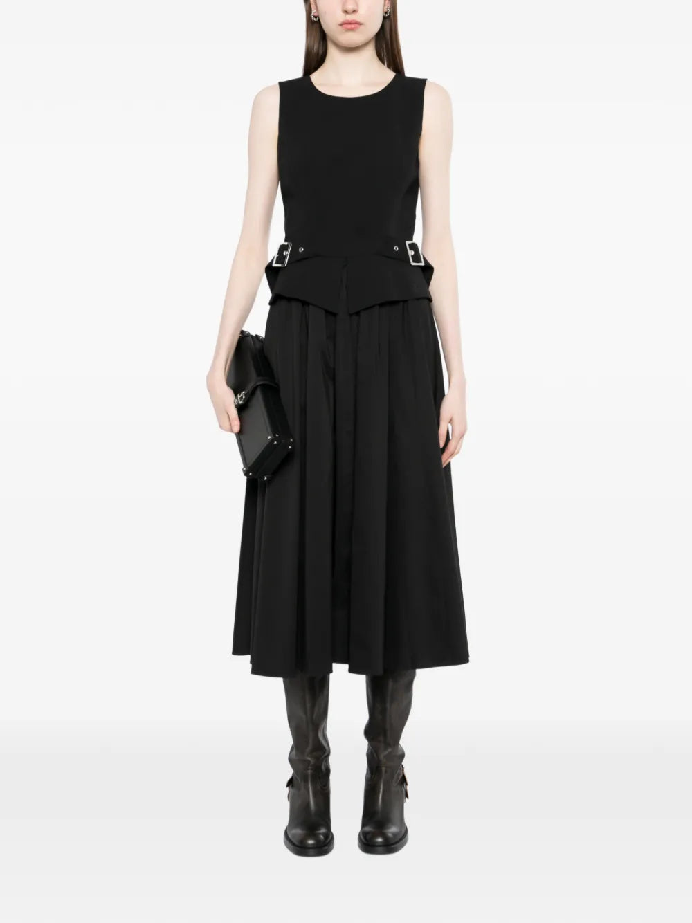 Karl Lagerfeld Belt Detail Midi Dress