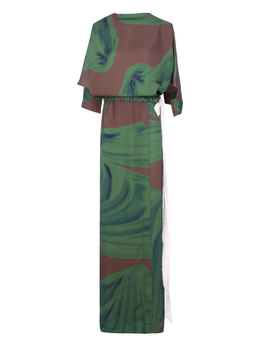 Vpm Atelier Magnolia Printed Maxi Dress