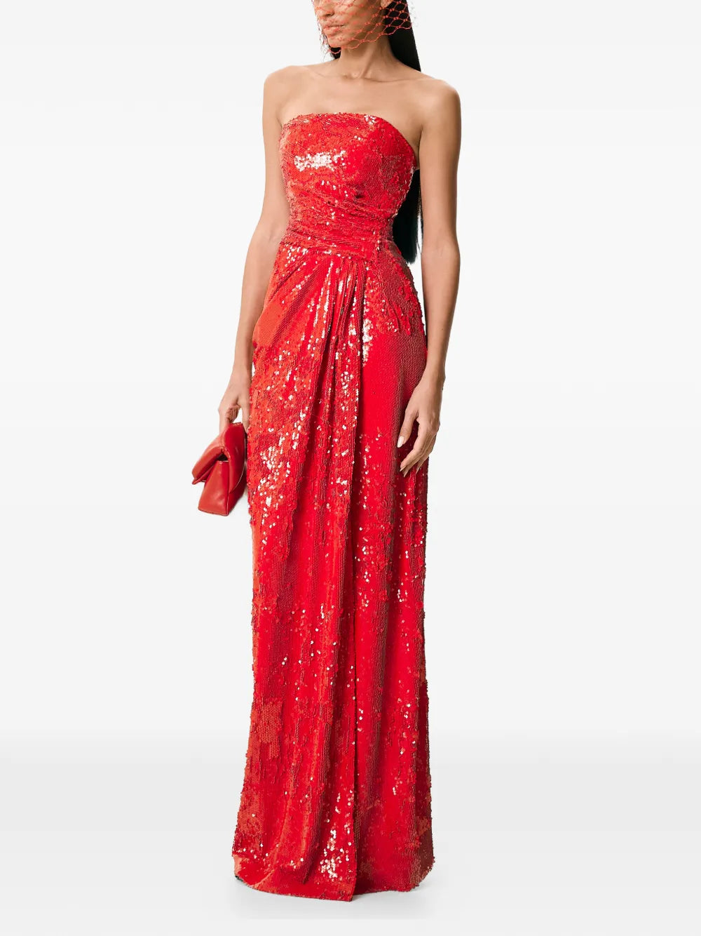 Vpm Atelier Edie Sequinned Strapless Maxi Dress