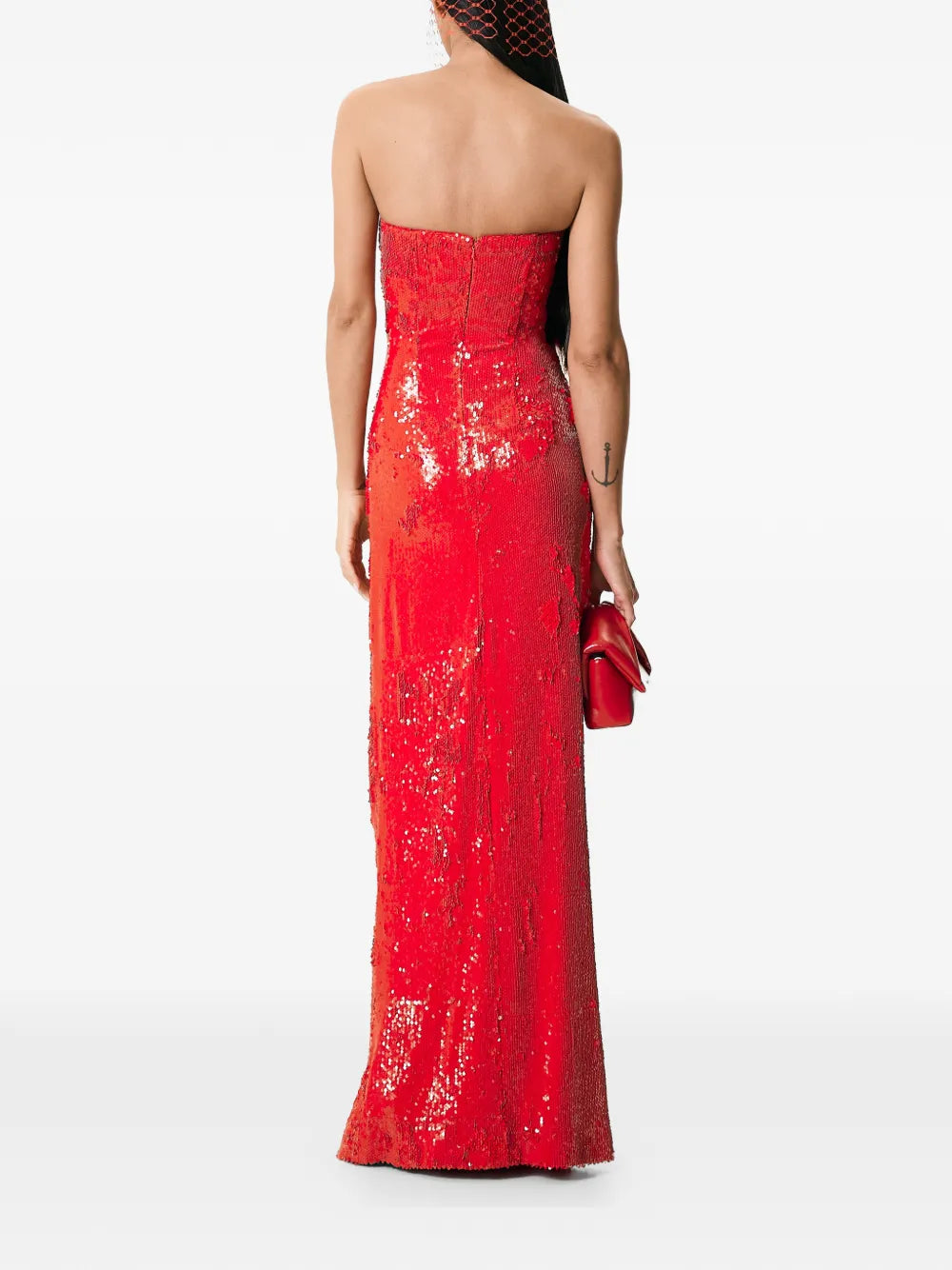 Vpm Atelier Edie Sequinned Strapless Maxi Dress