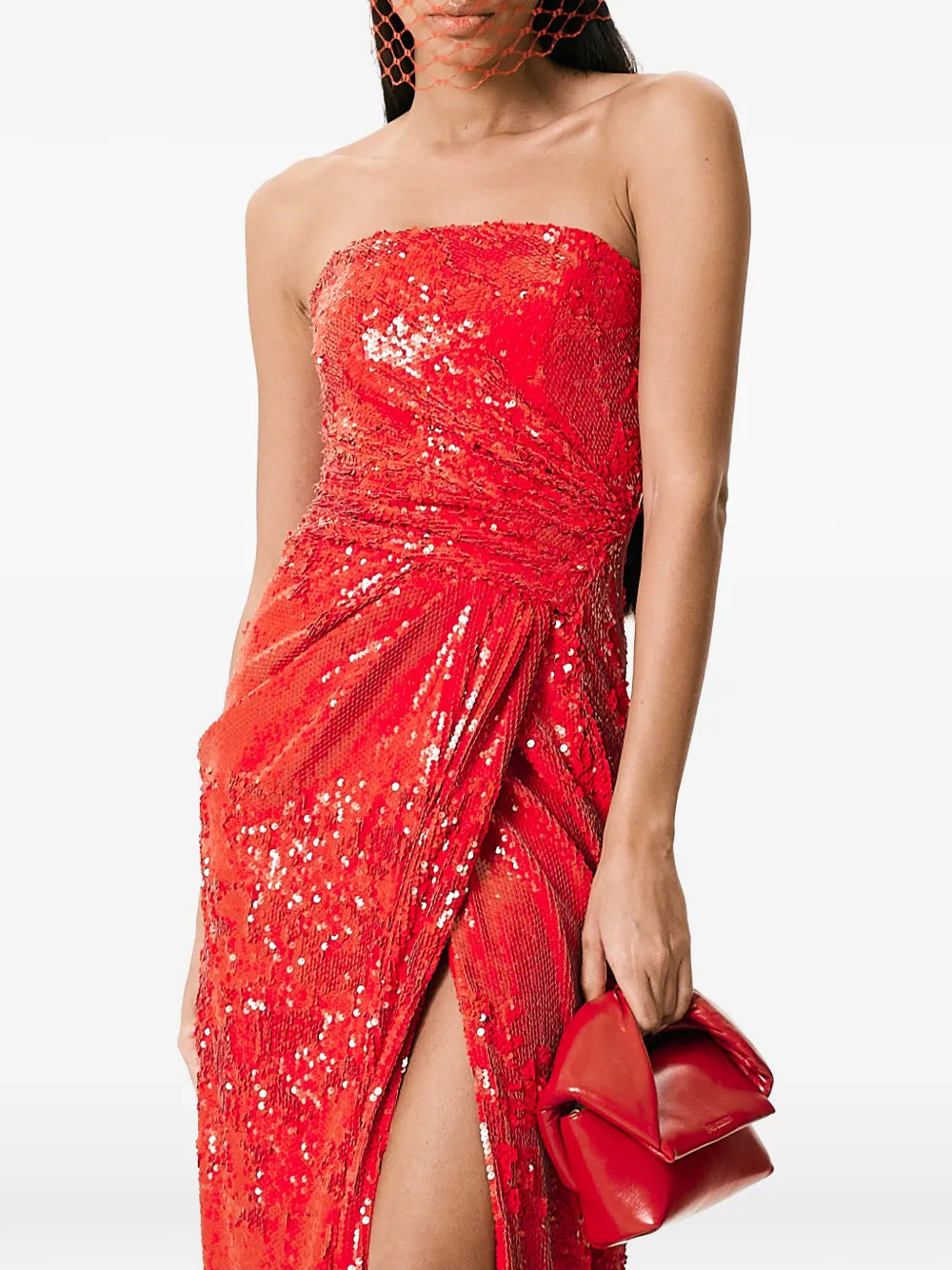 Vpm Atelier Edie Sequinned Strapless Maxi Dress