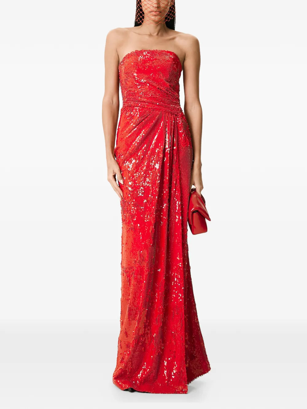 Vpm Atelier Edie Sequinned Strapless Maxi Dress