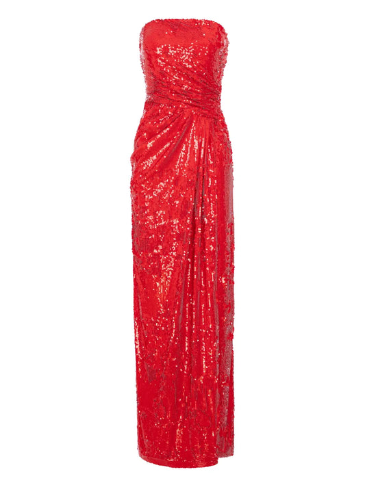Vpm Atelier Edie Sequinned Strapless Maxi Dress