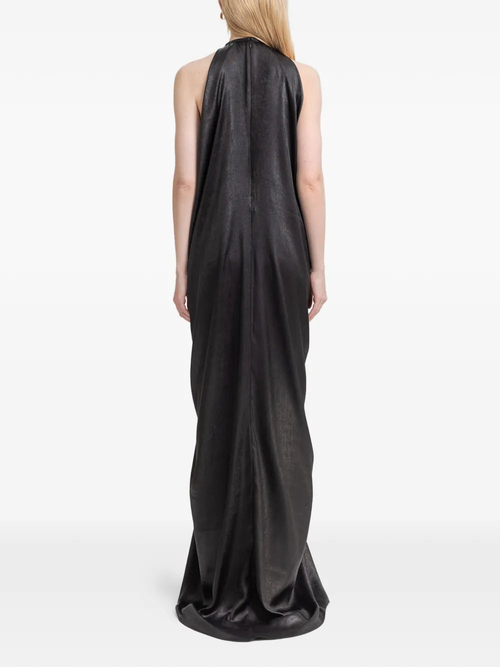 Gemy Maalouf Embellished Neck Draped Maxi Dress