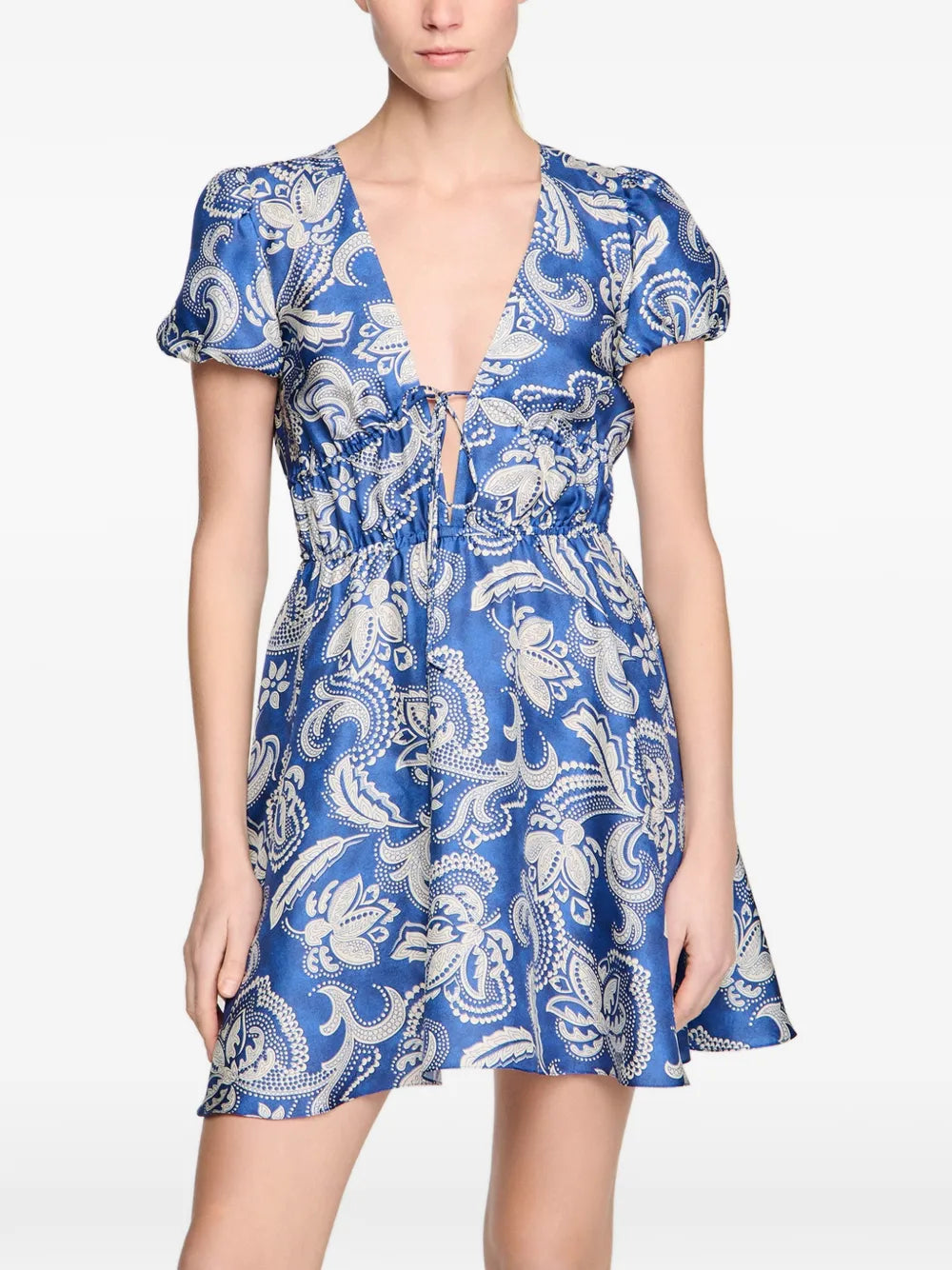 Sandro V Neck Floral Print Dress