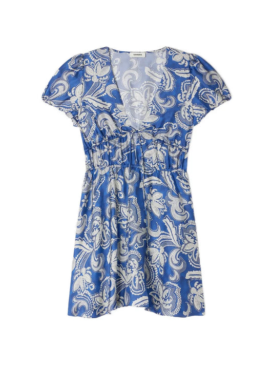 Sandro V Neck Floral Print Dress