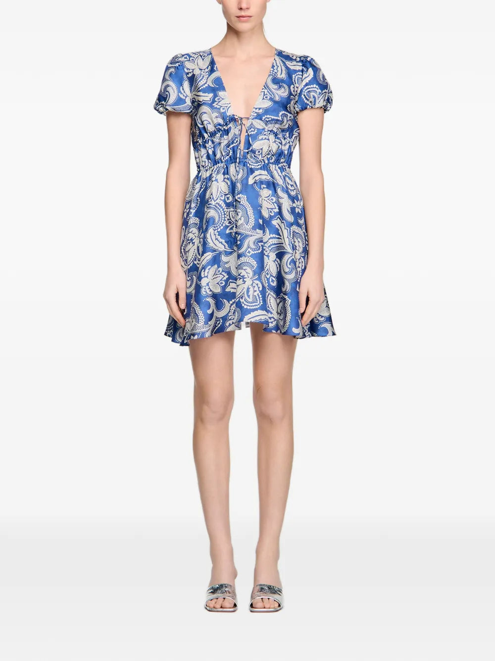 Sandro V Neck Floral Print Dress