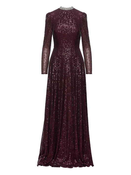 Nissa Sequin Embellished Maxi Dress