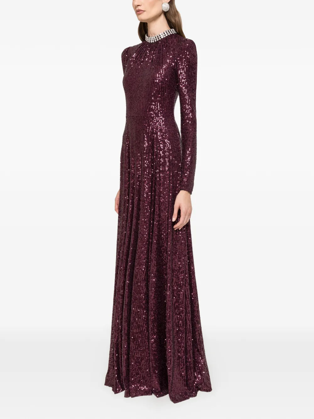 Nissa Sequin Embellished Maxi Dress