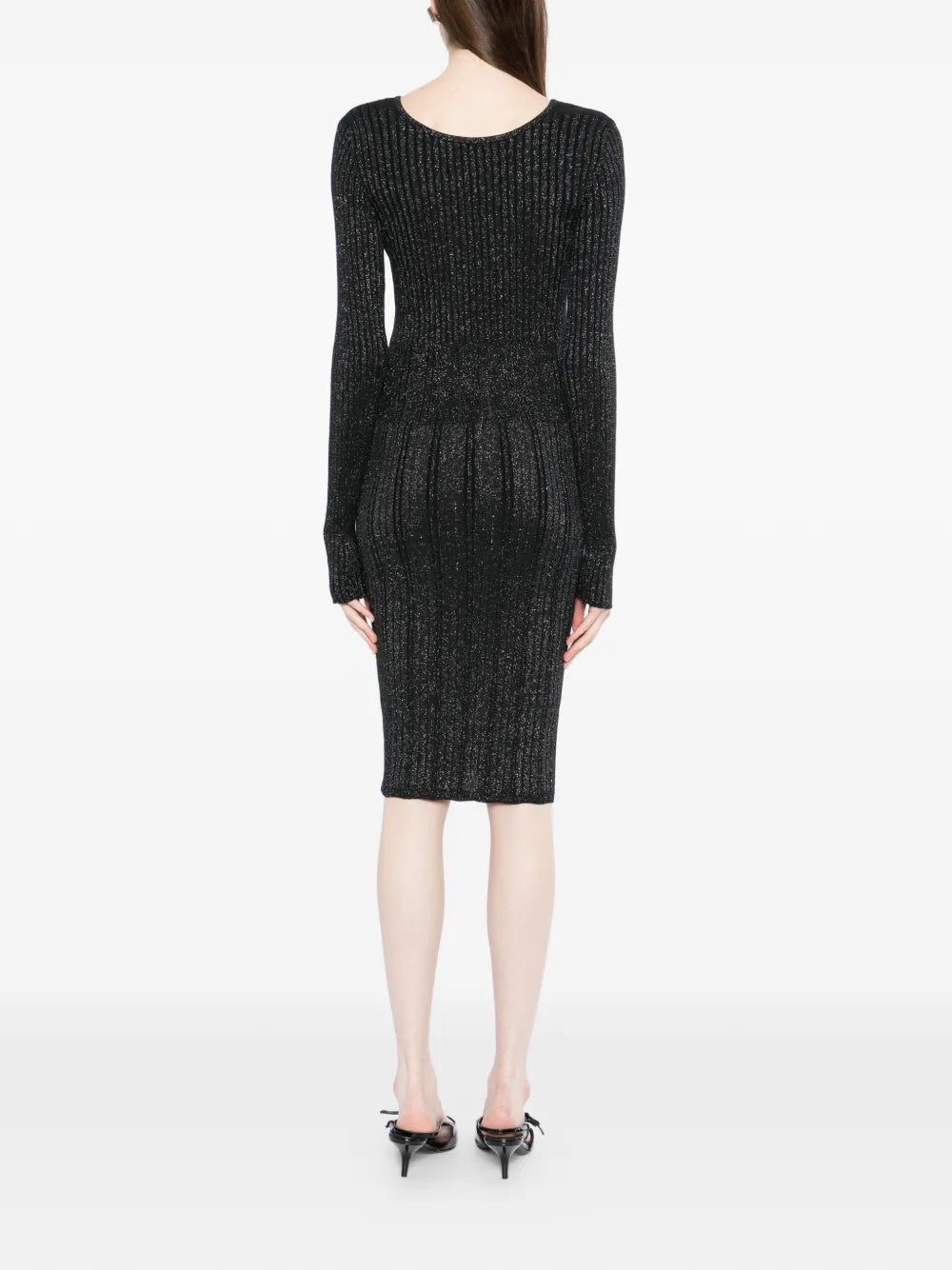 Versace Button Ribbed Dress