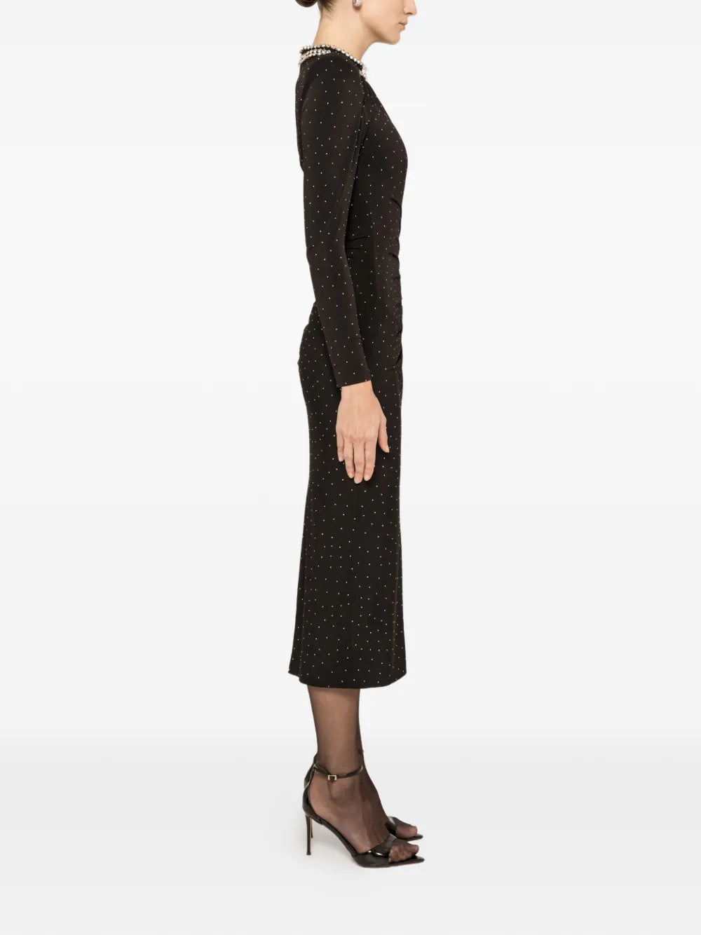 Nissa Crystal Embellished Midi Dress