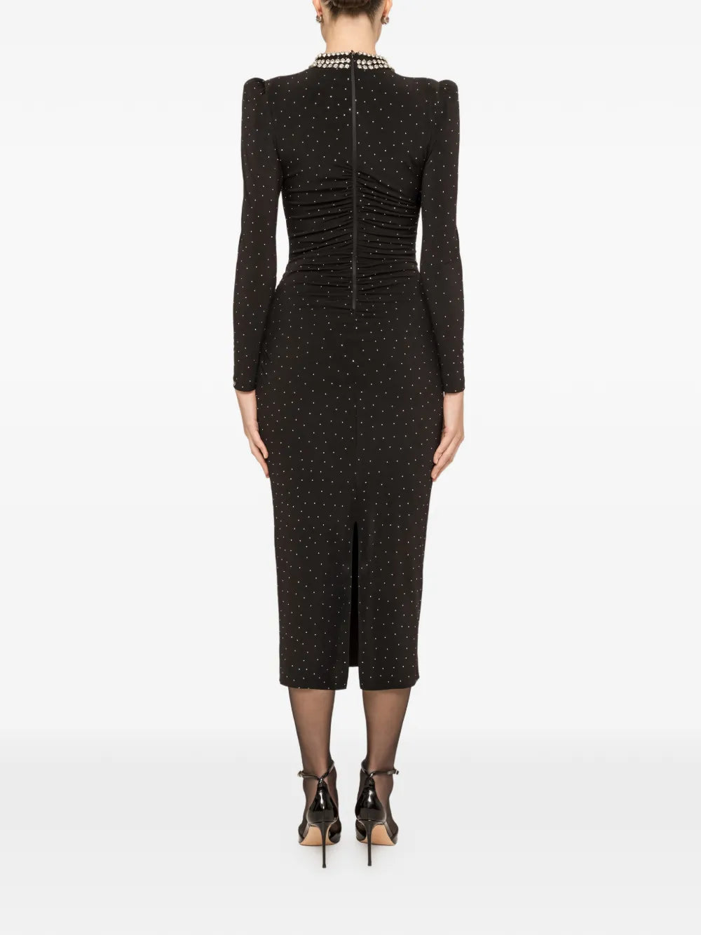 Nissa Crystal Embellished Midi Dress