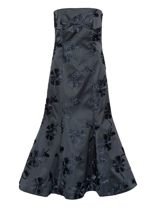 Rotate Birger Christensen 3D Flower Midi Dress