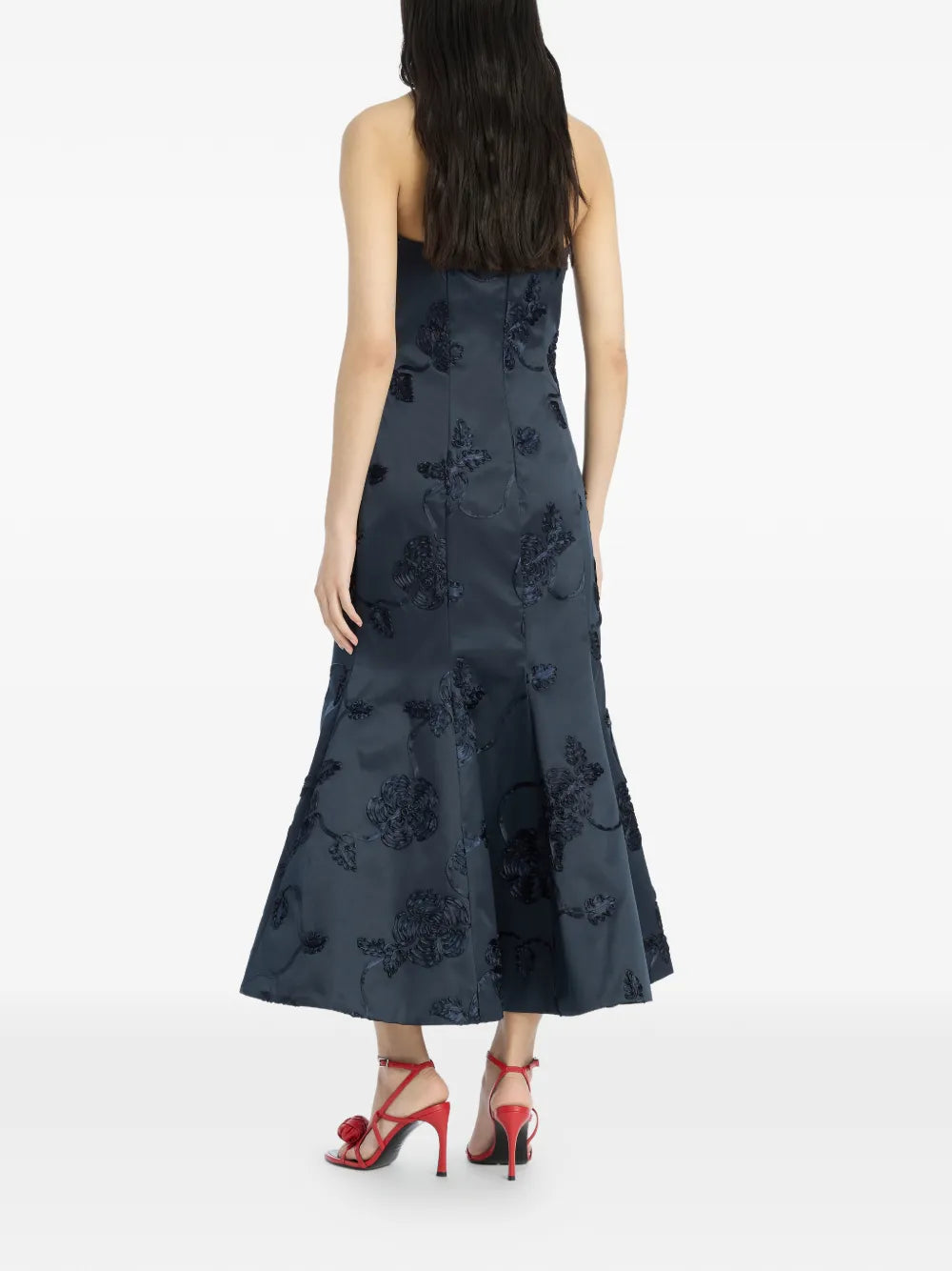 Rotate Birger Christensen 3D Flower Midi Dress