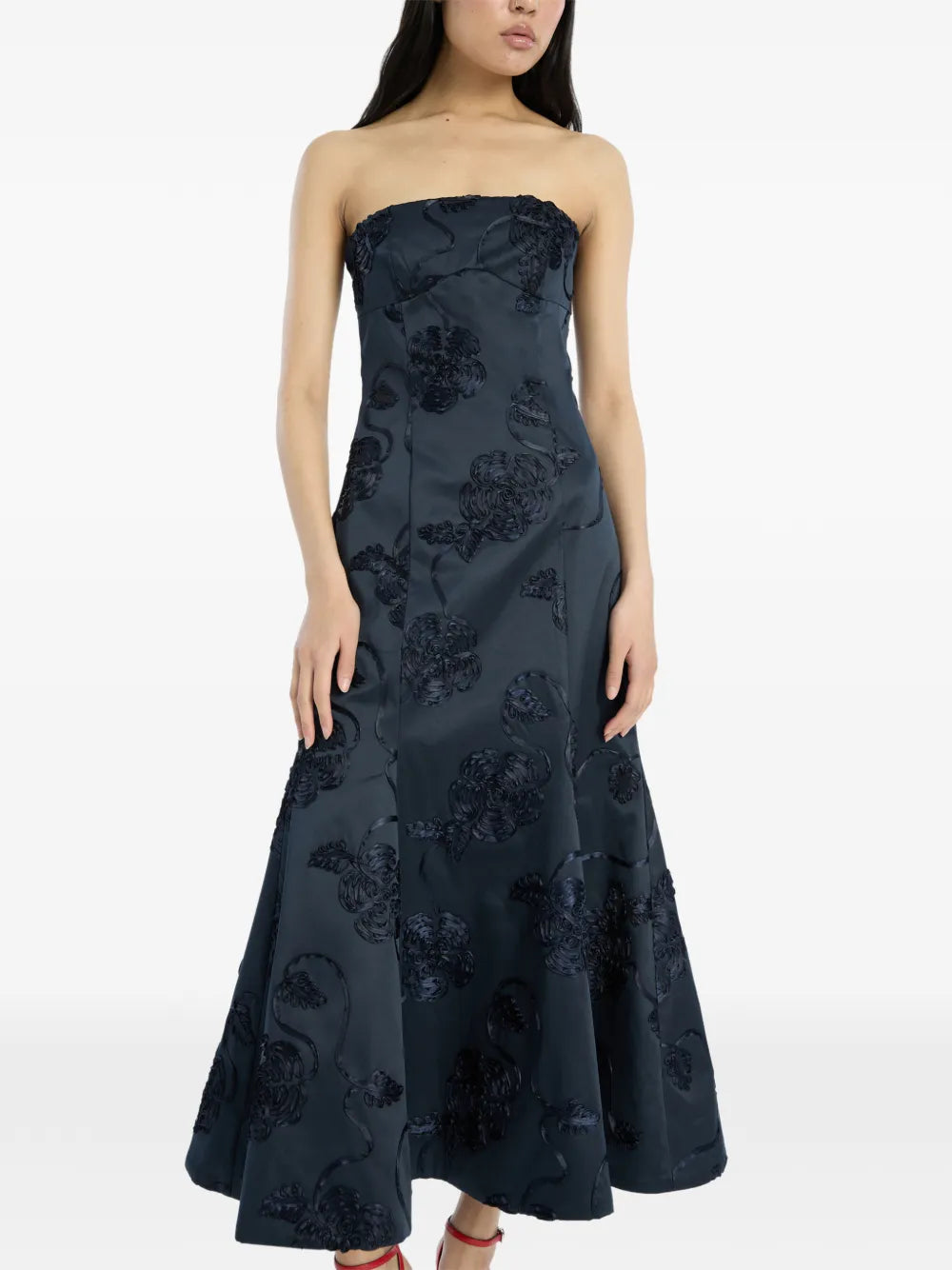 Rotate Birger Christensen 3D Flower Midi Dress