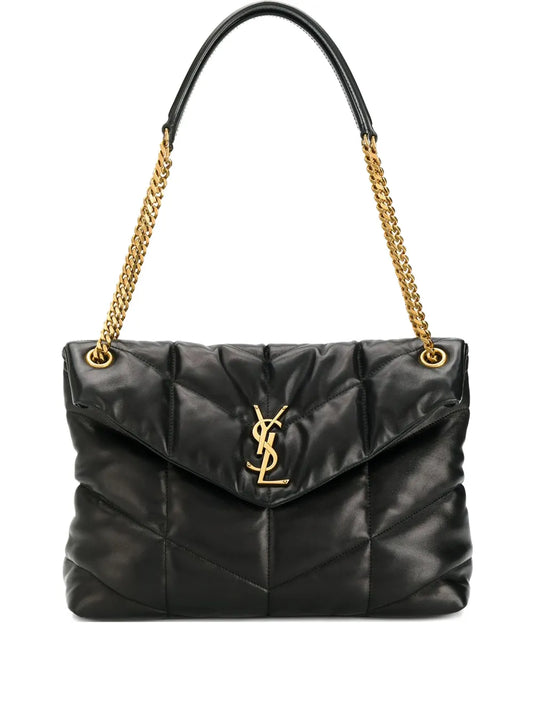 Saint Laurent Loulou Chevron Pattern Shoulder Bag