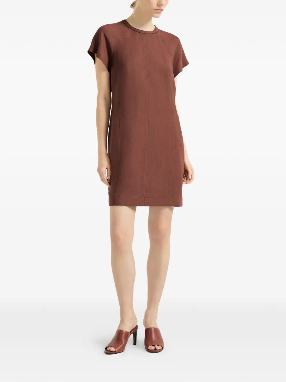 Brunello Cucinelli Trim Detail Mini Dress