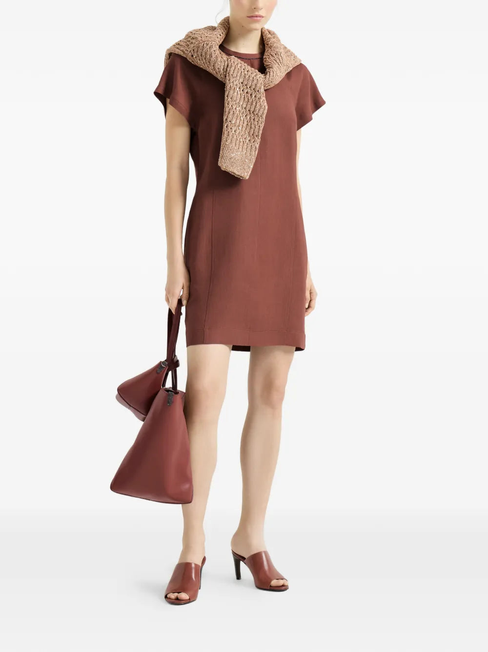 Brunello Cucinelli Trim Detail Mini Dress