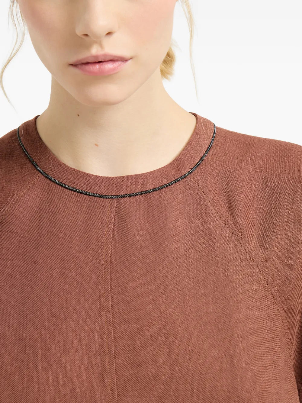 Brunello Cucinelli Trim Detail Mini Dress