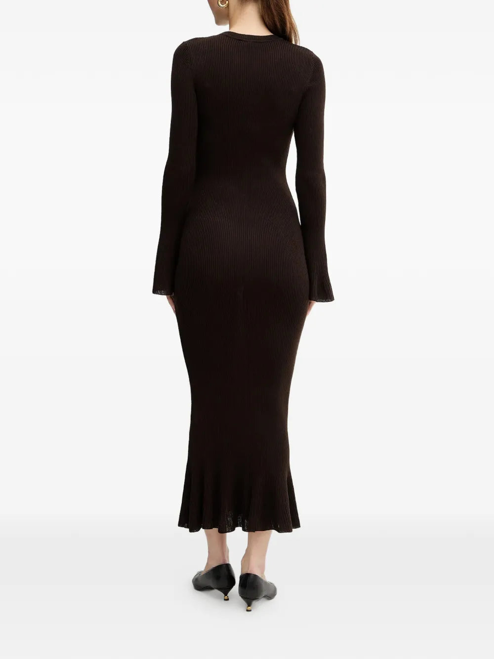 Luisa Spagnoli Madignano Bell Cuff Ribbed Maxi Dress