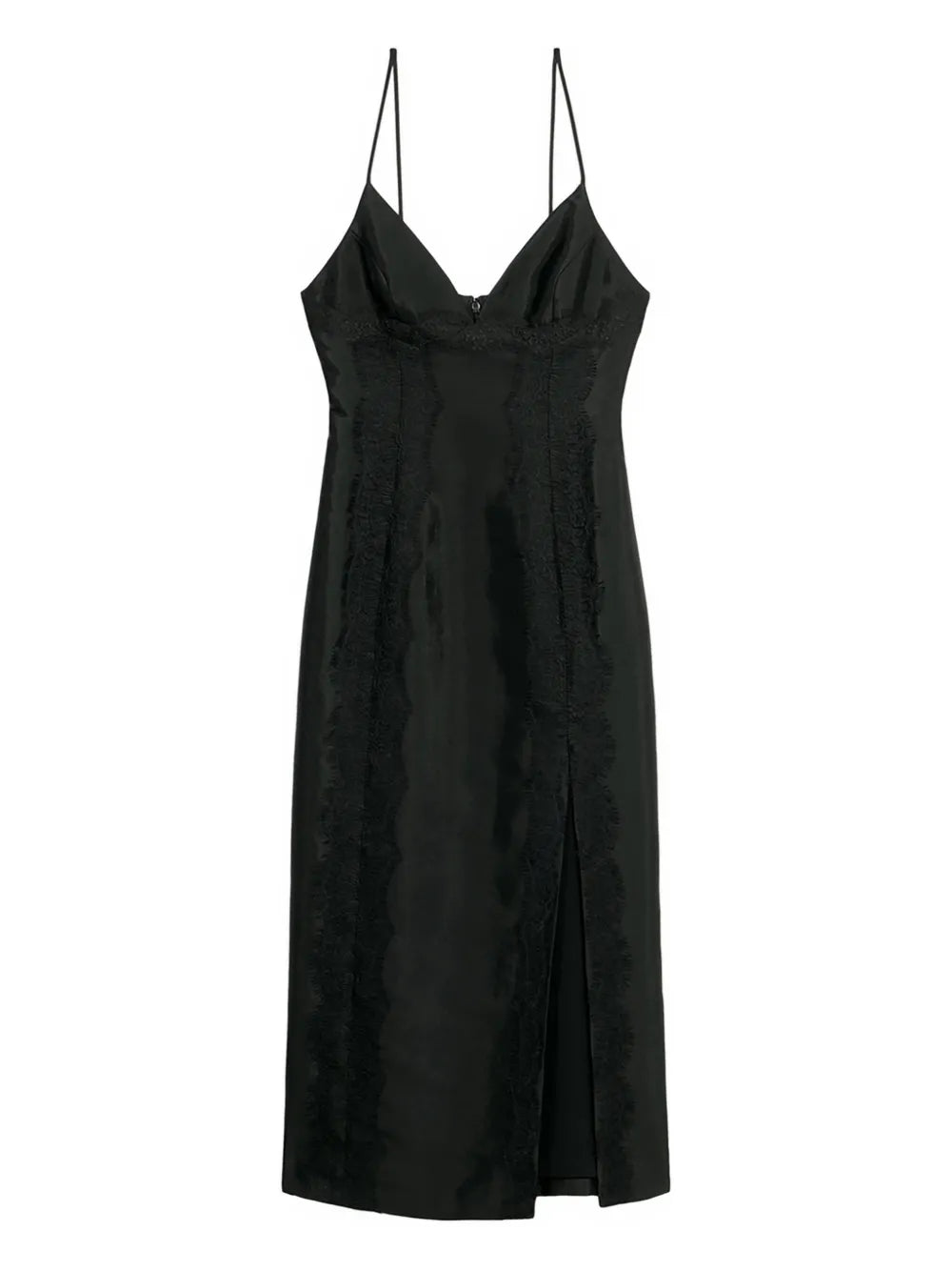 Blumarine Lace Detail Slit Midi Dress