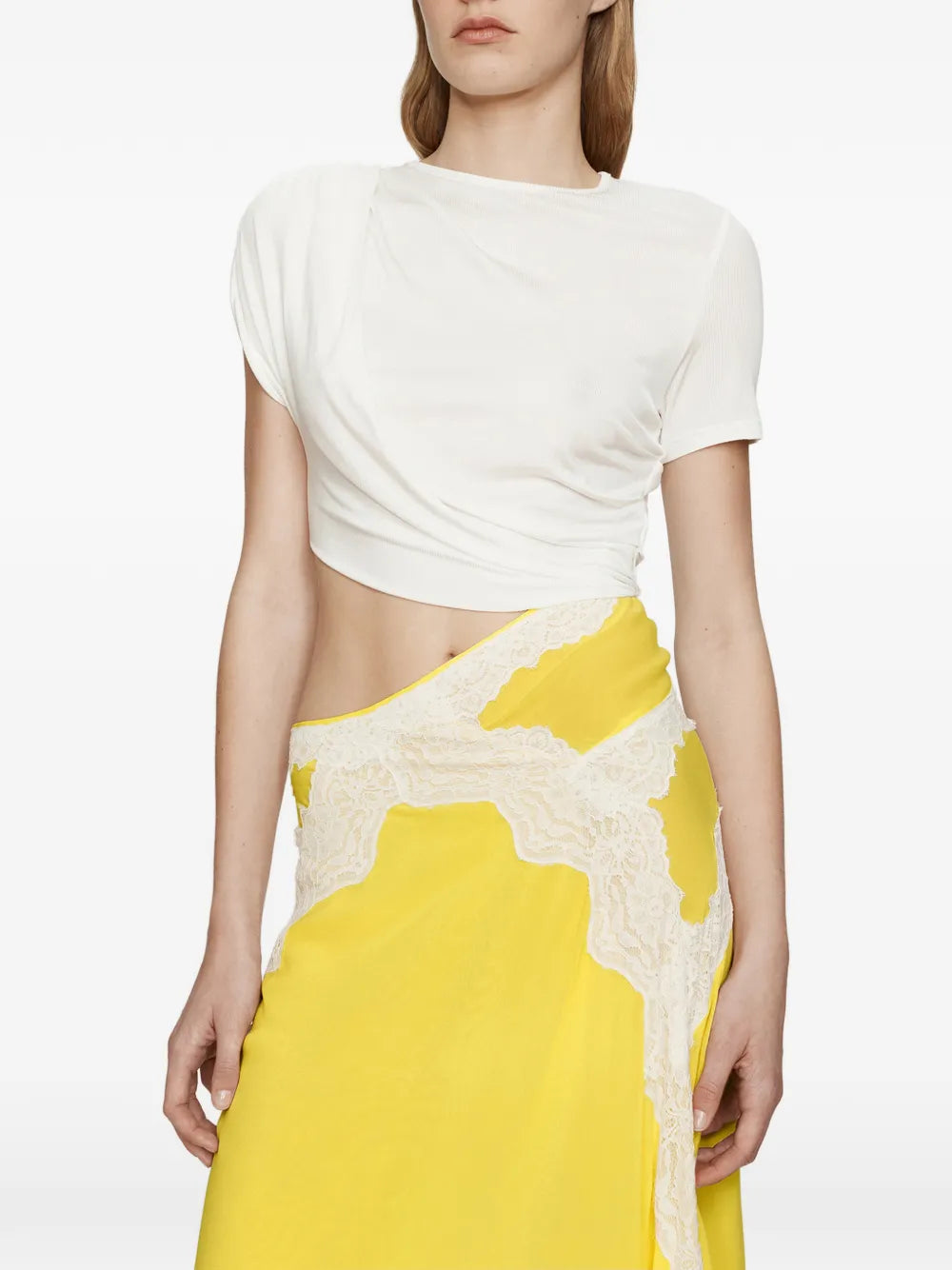 Christopher Esber Verve Twisted Lace Tee Dress