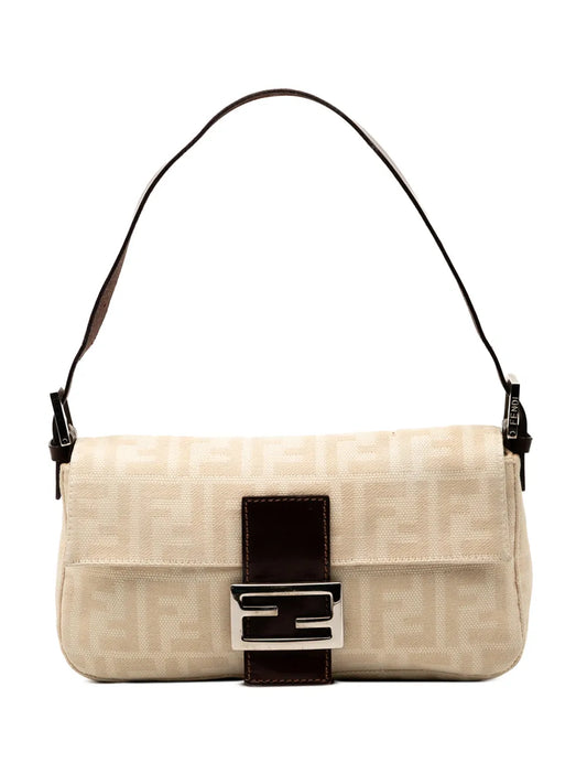 Fendi Pre Owned 2000 2010 Zucca Canvas Baguette Shoulder Bag