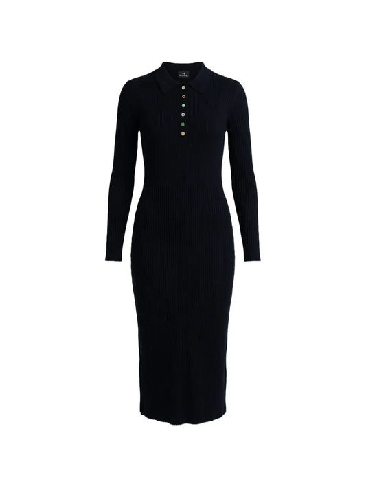 Ps Paul Smith Buttoned Ribbed Midi Dress