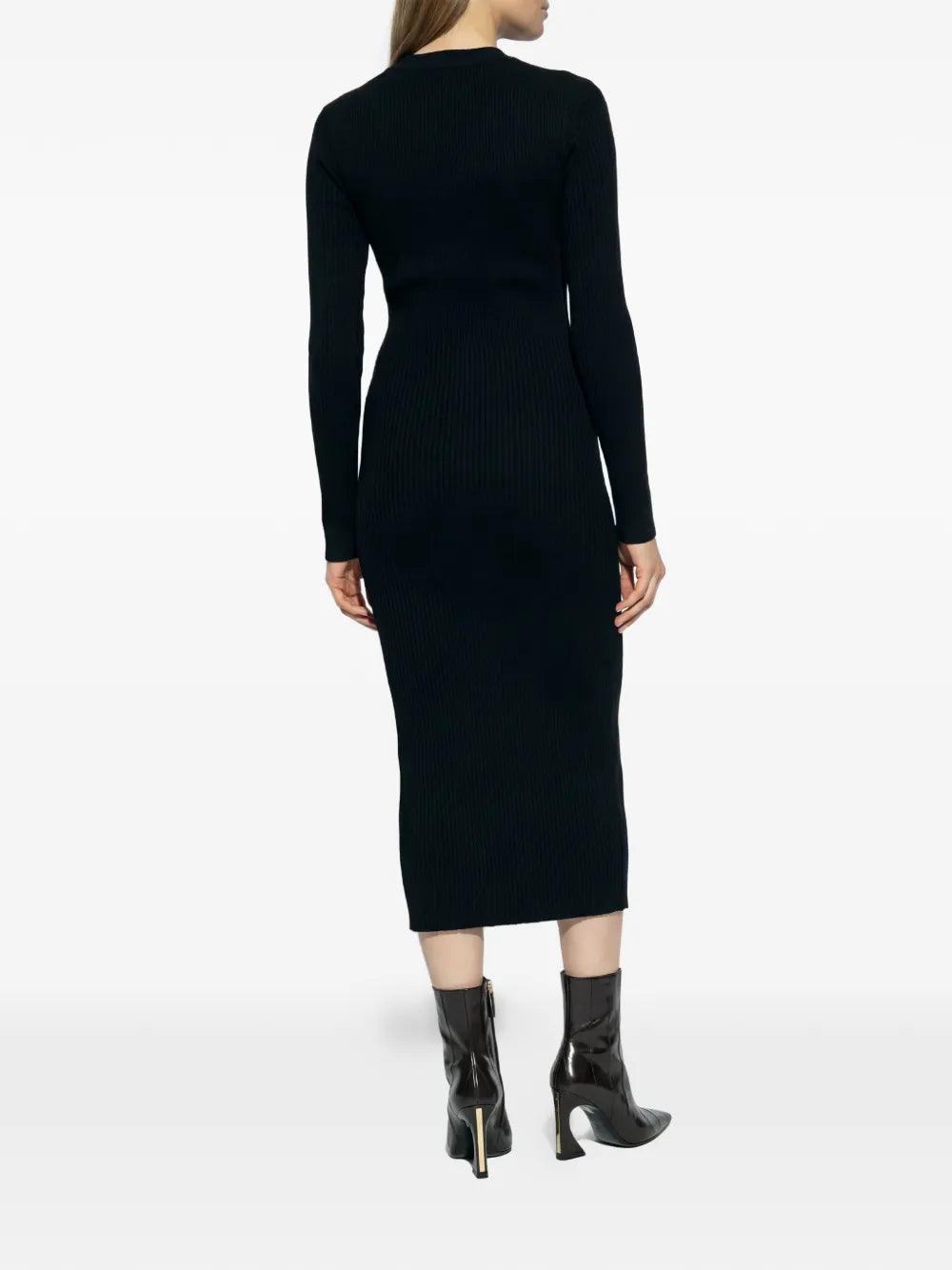 Ps Paul Smith Buttoned Ribbed Midi Dress