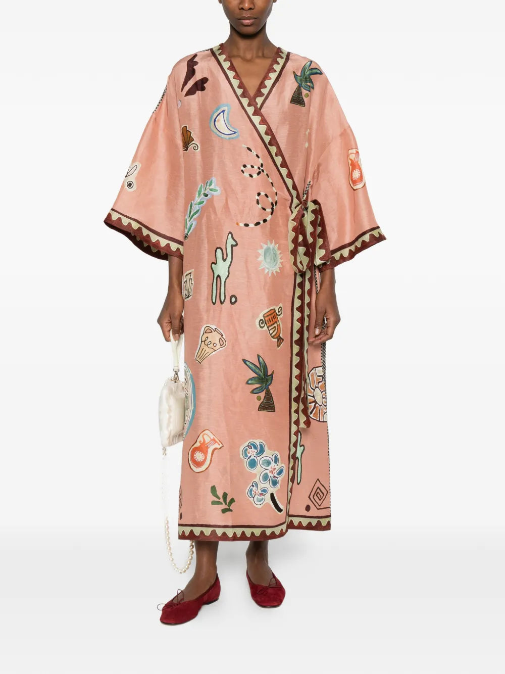 Alemais Laurence Printed Trim Dress