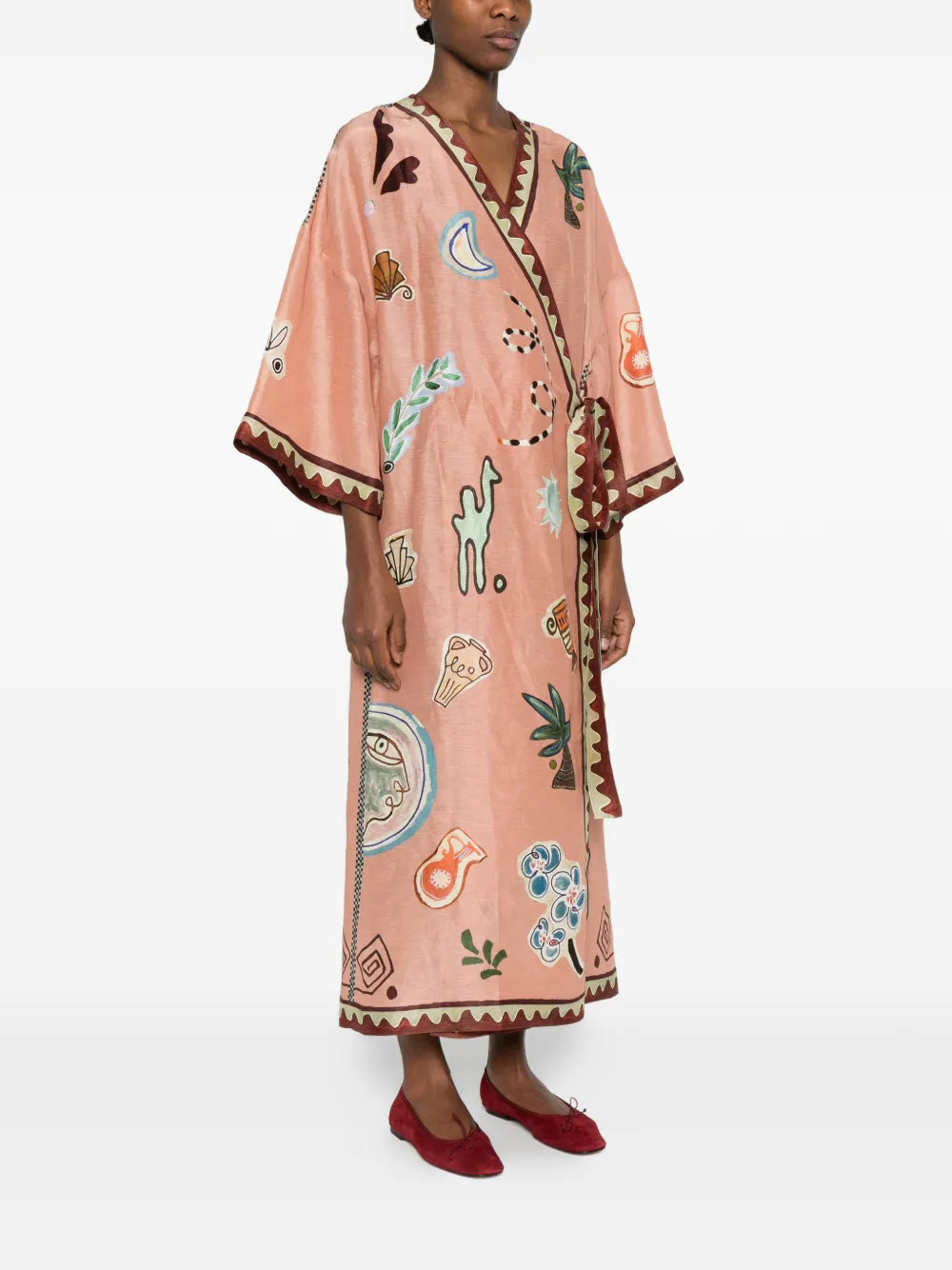 Alemais Laurence Printed Trim Dress