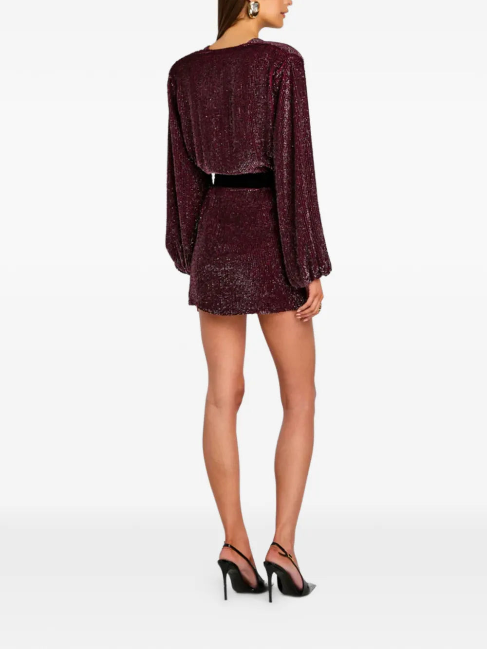 Retrofete Sequin V Neck Dress