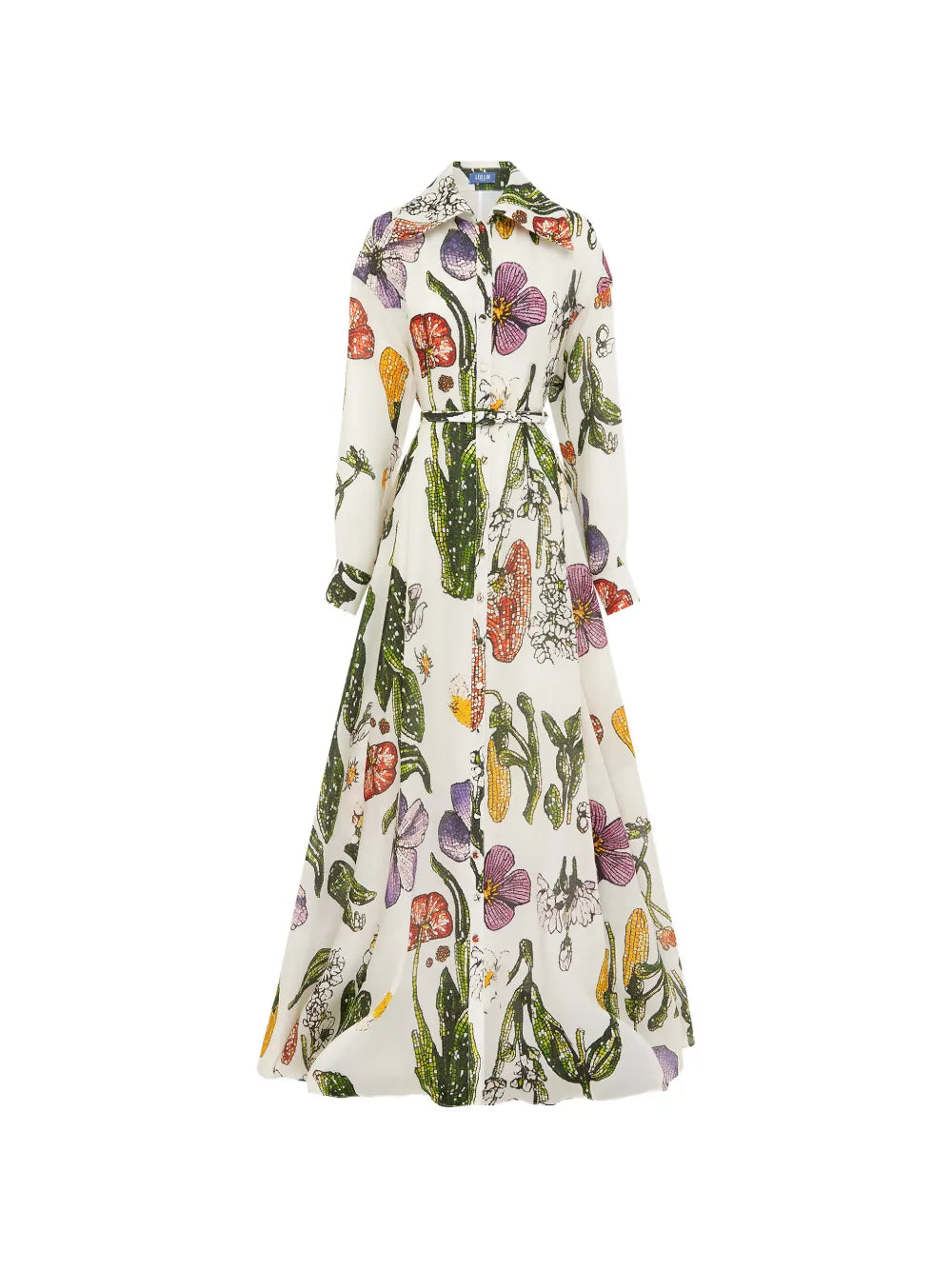 Leo Lin Collared Floral Print Dress