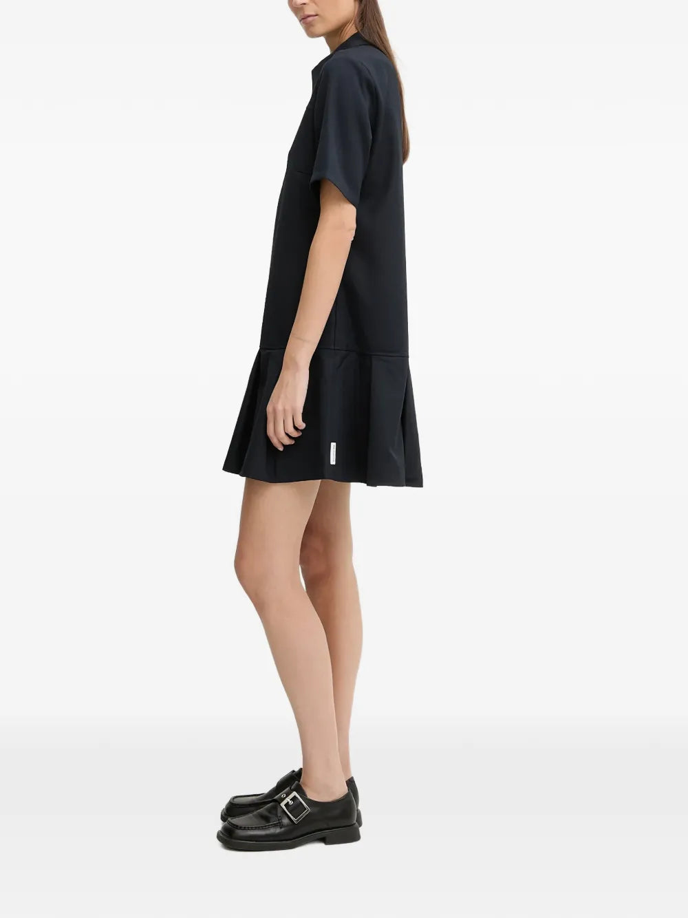 Marc Opolo Zip Neck Pleated Mini Dress