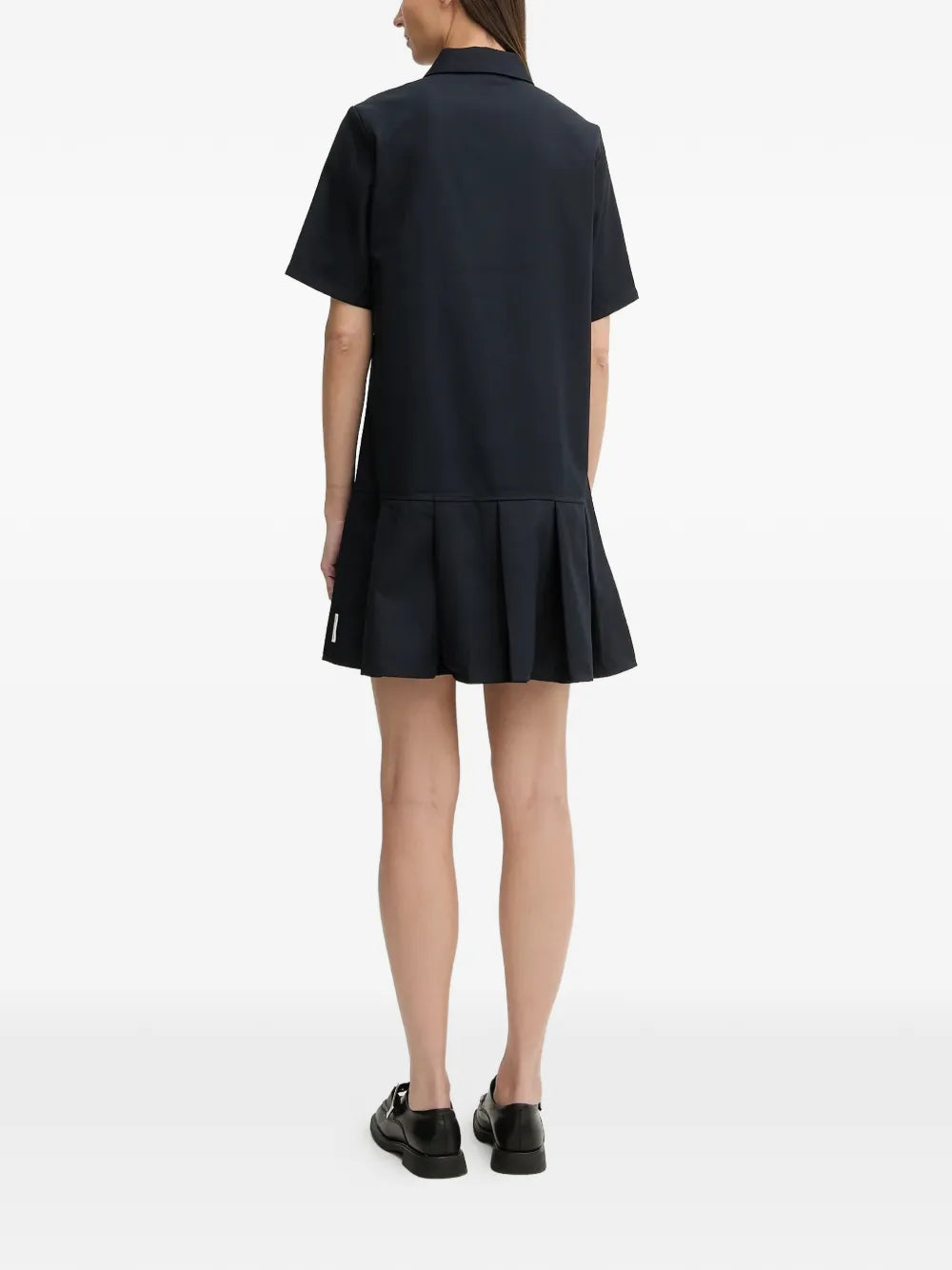 Marc Opolo Zip Neck Pleated Mini Dress