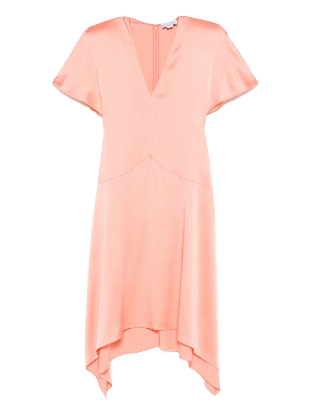 Stella Mccartney V Neck Asymmetric Midi Dress