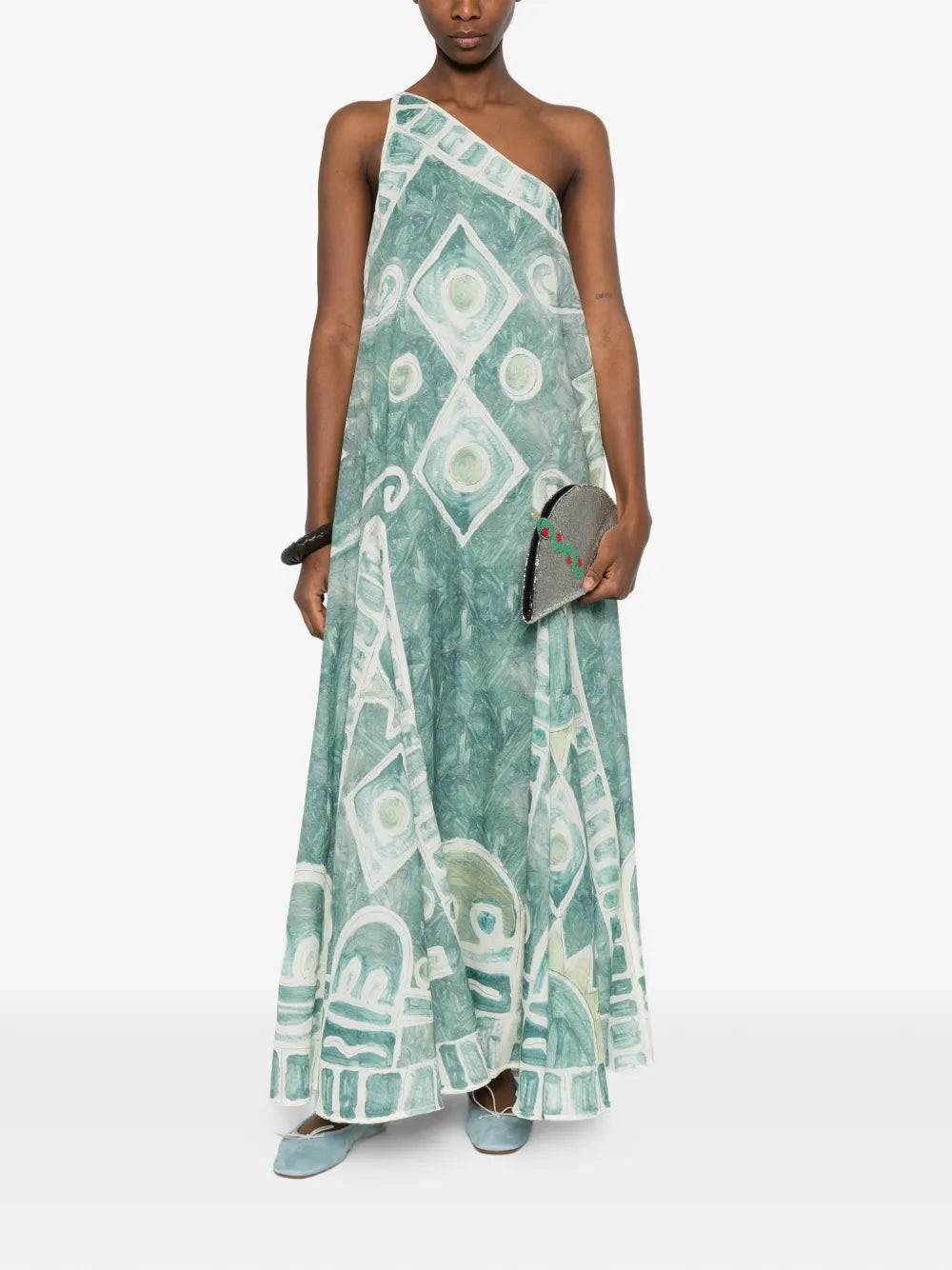 Alemais Samira One Shoulder Print Dress