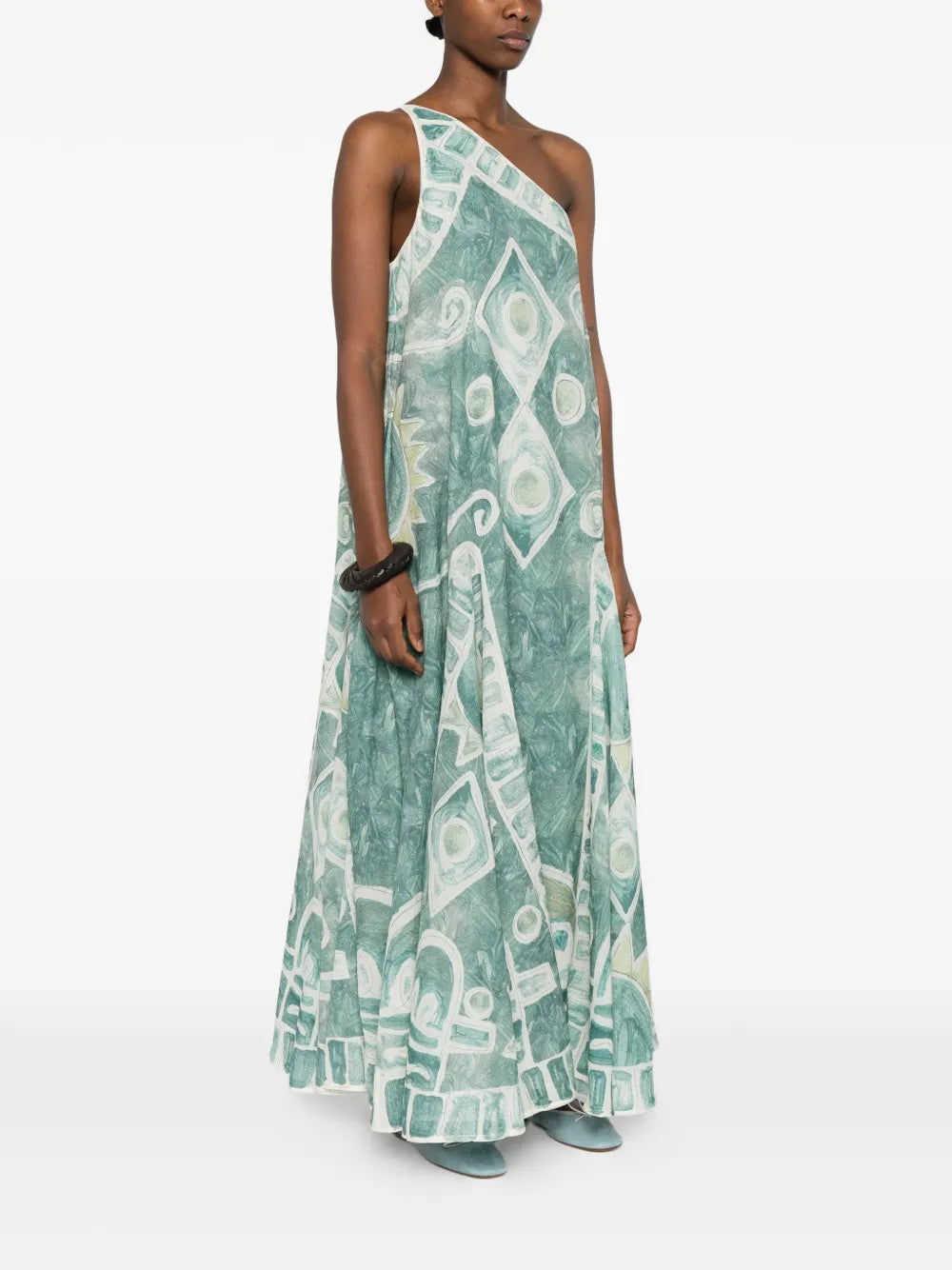Alemais Samira One Shoulder Print Dress