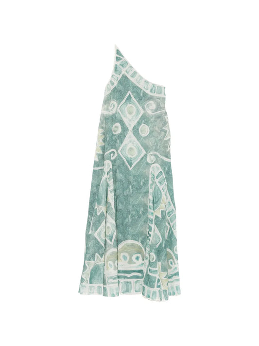 Alemais Samira One Shoulder Print Dress