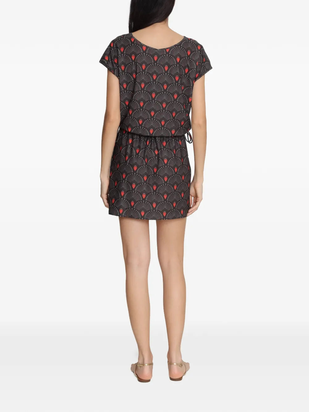 Lygia Nanny Krishna Graphic Print Drawstring Mini Dress